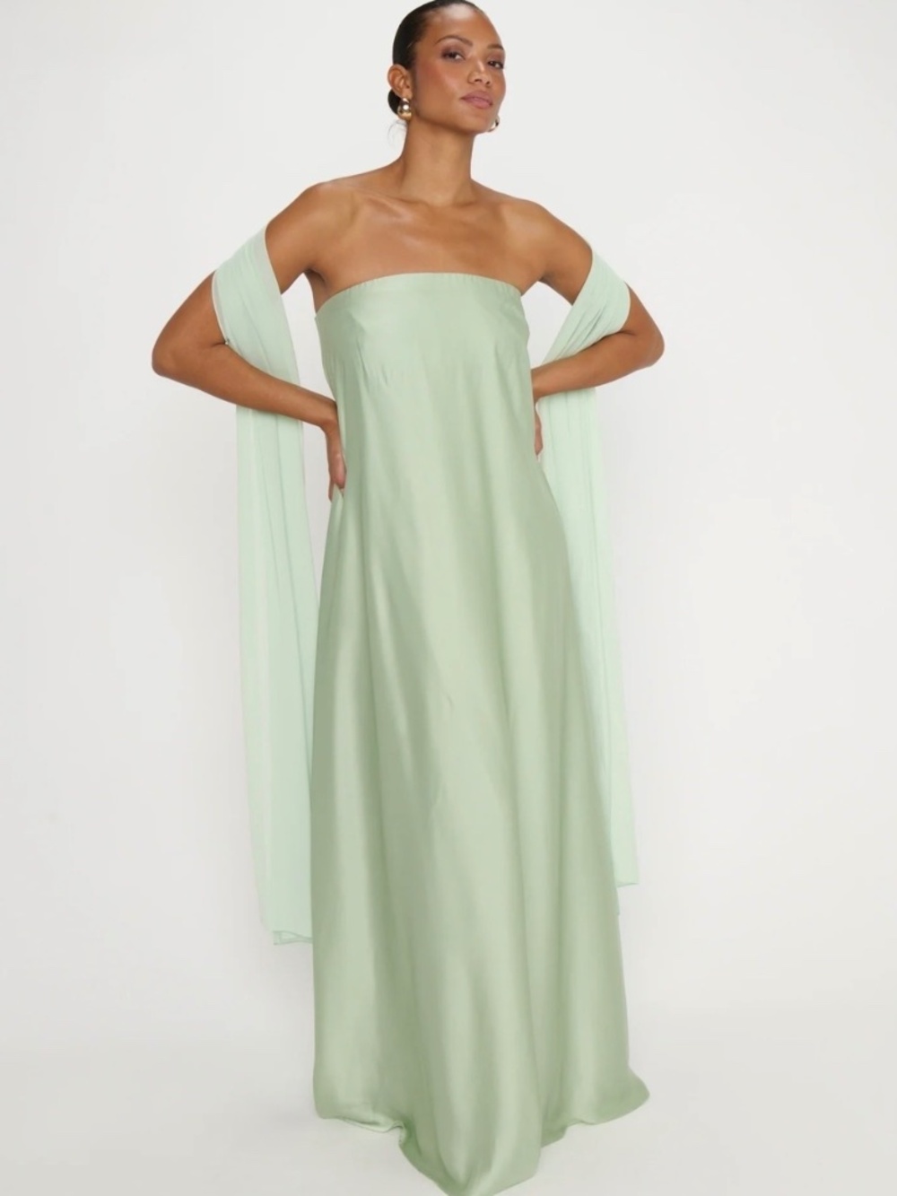 NWT SHOW ME YOUR MUMU TINSLEY TUBE MAXI DRESS M